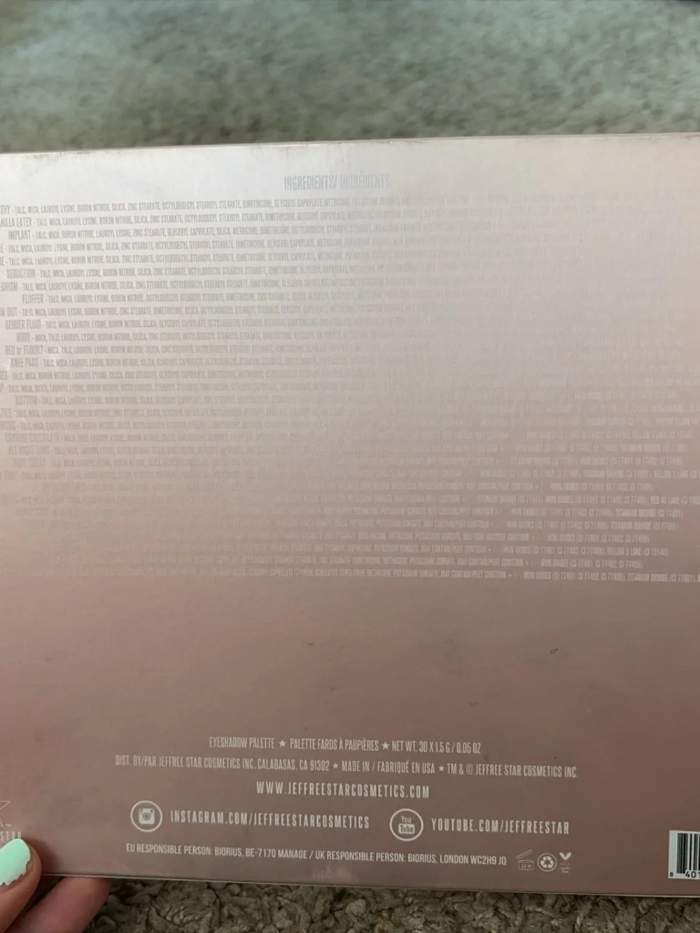 Jeffree Star Orgy Eyeshadow Palette - White with Pink Accents